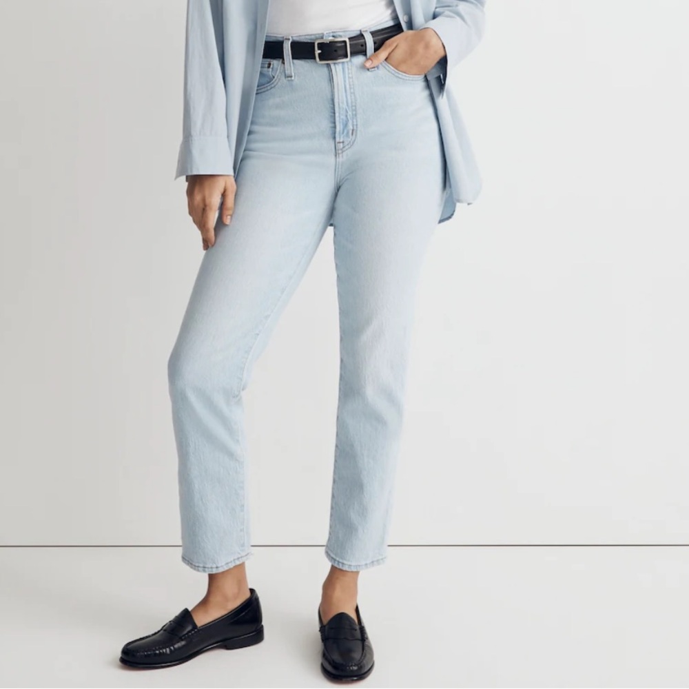 Madewell Perfect Vintage Jean 31 Tall Women Light Wash Mom Jean High Rise D